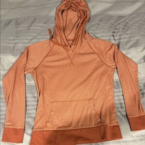 KUHL Striped Orange Women's Hoodie Sweater